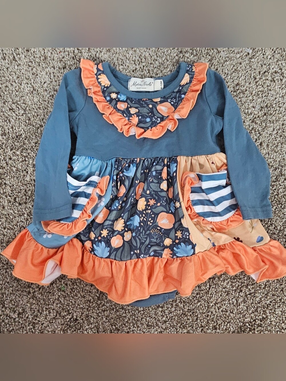 Marie Nicole Pocket Flara Bells Outfit Size 6-12 Mth